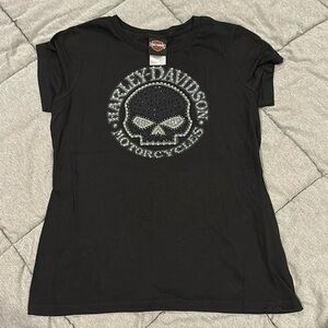 Harley-Davidson. Black Bling t-shirt. Short sleeve.